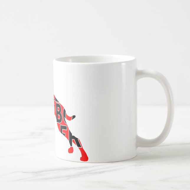 Boxer Text Hund Hund Kaffemugg (Höger)
