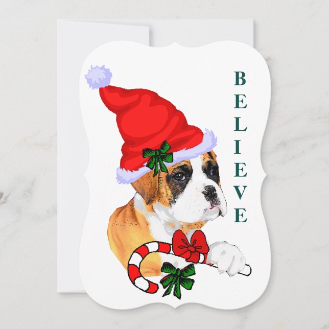 Boxer tror på jul julkort (Framsida)