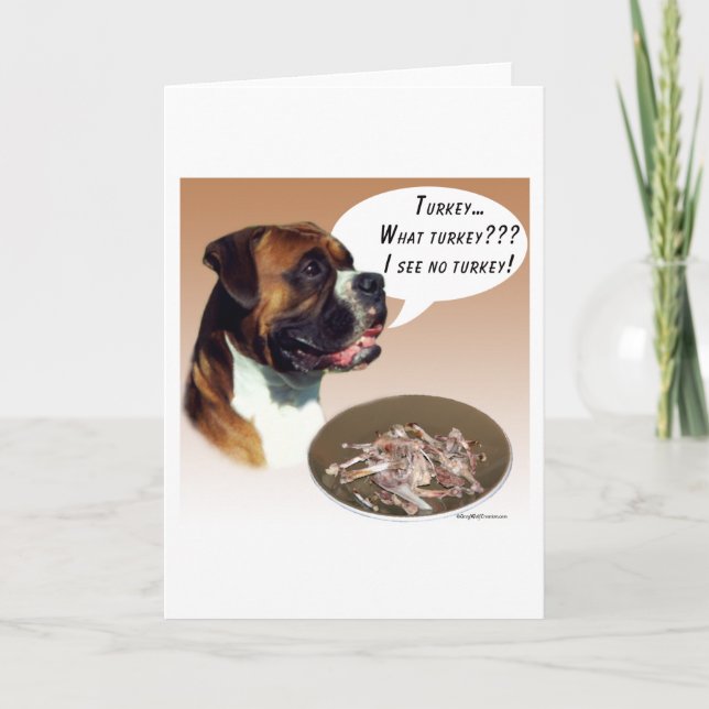 Boxer Turkey Helgkort (Framsida)