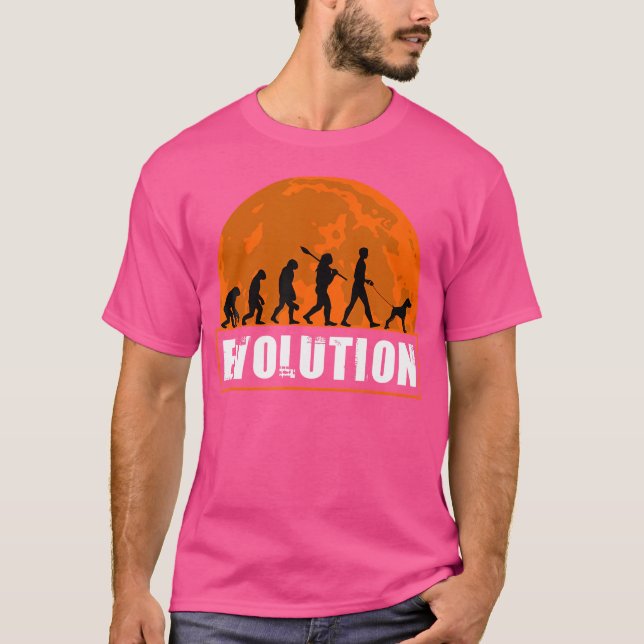 Boxer Uncroved Öron Human Evolution T Shirt (Framsida)