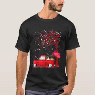 Boxer Valentines day ger Hundar Red Lastbil Hearts T Shirt