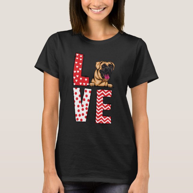Boxer Valentines Day Love Valentine Cute Hearts T Shirt (Framsida)