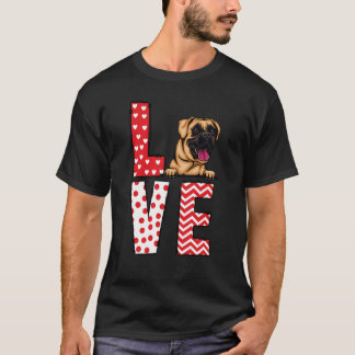 Boxer Valentines Day Love Valentine Cute Hearts T Shirt