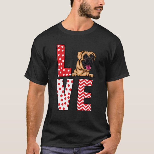 Boxer Valentines Day Love Valentine Cute Hearts T Shirt (Framsida)