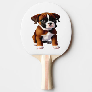 Boxer Valp Hund Fawn Färgläggning Pingisracket
