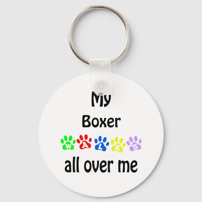 Boxer Walks Design Nyckelring (Framsida)