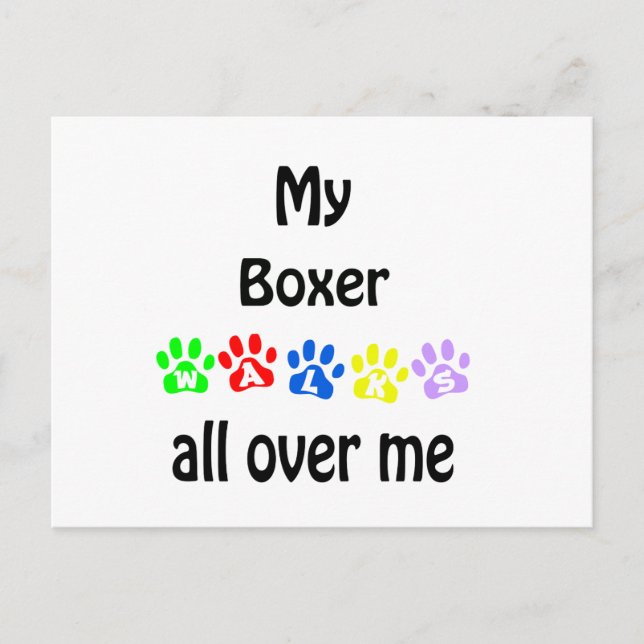 Boxer Walks Design Vykort (Framsida)