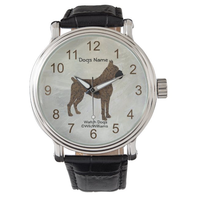 Boxer "Watch Hund" Armbandsur (Framsida)