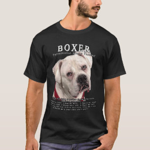 Boxer White Owner Human Trainer T Shirt