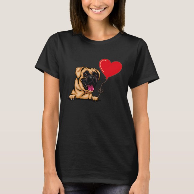 Boxer With Heart Balloon Valentines Day Love Boys T Shirt (Framsida)