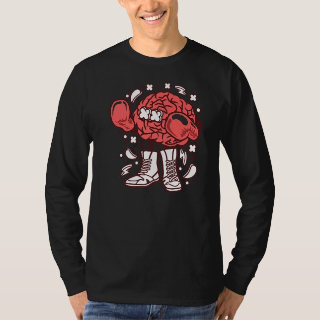 Boxerbromsning med stoppning med handskar och skor t shirt (Framsida)