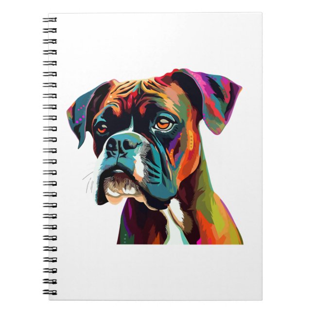 Boxerfärgad Hund Anteckningsbok (Framsidan)