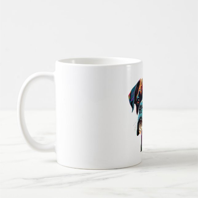Boxerfärgad Hund Kaffemugg (Vänster)