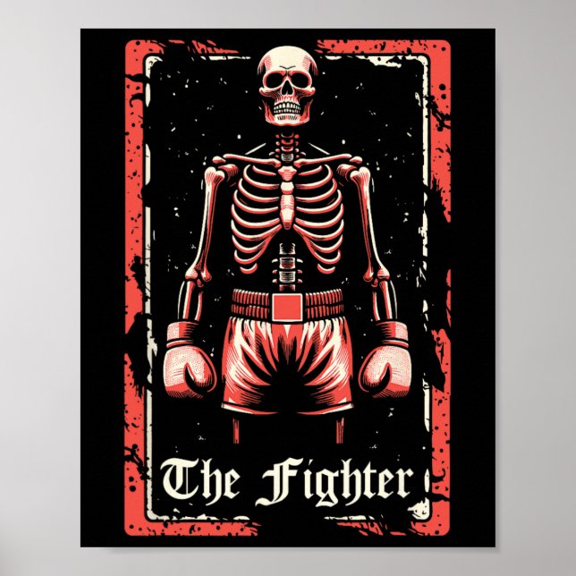 Boxerfilter - Sparringhandskar Boxing Skeleton Ta Poster (Framsidan)