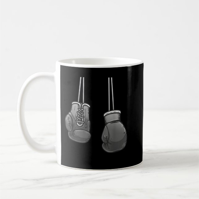 Boxerhandskar för coola för boxning mot Älskare Ma Kaffemugg (Vänster)