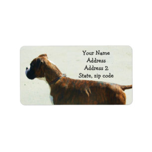 Boxerhund, adressetiketter