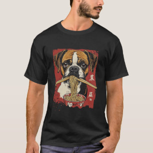 Boxerhund äter Ramen T Shirt