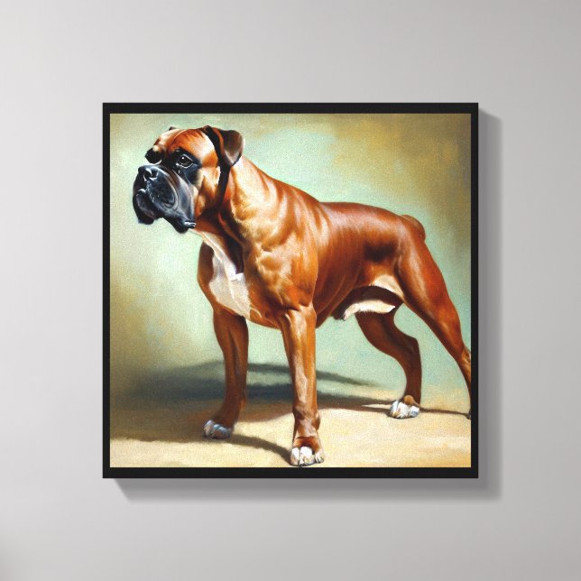 Boxerhund  canvastryck (Framsida)