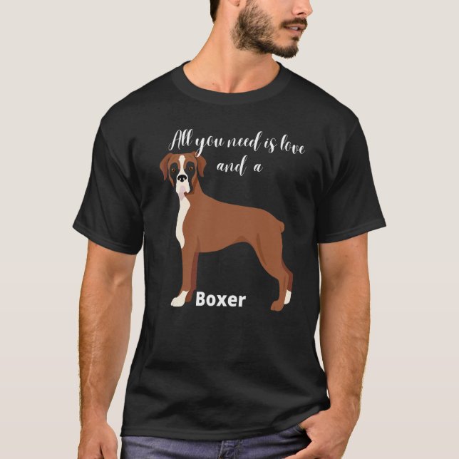 Boxerhund  Djur  Husdjur T Shirt (Framsida)