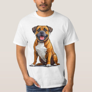 Boxerhund illustration, hundälskare gåva t shirt