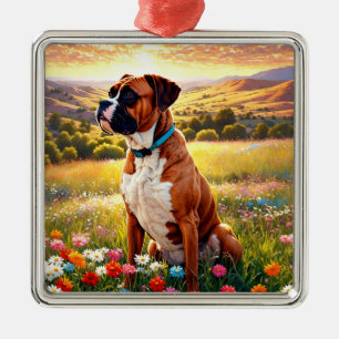 Boxerhund Julgransprydnad Metall