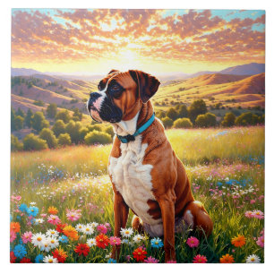 Boxerhund Kakelplatta