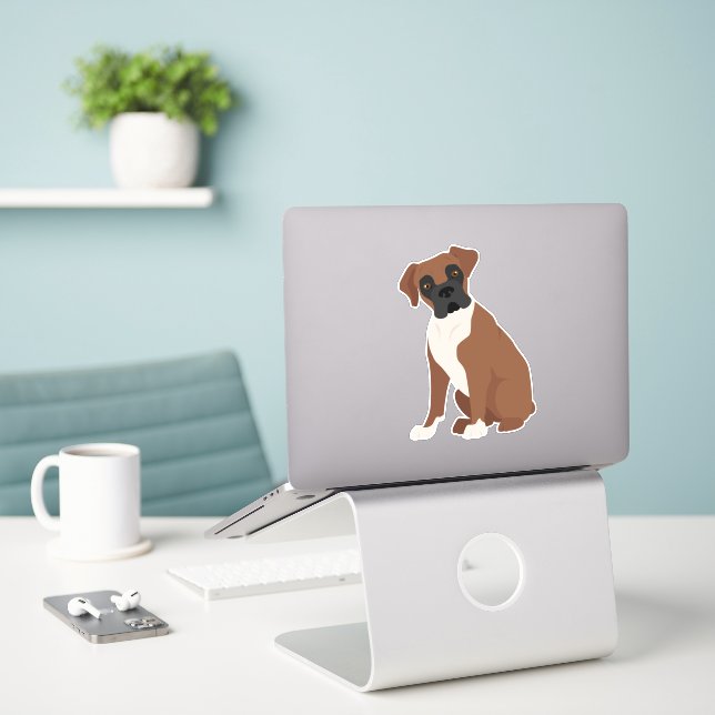 Boxerhund Klistermärken (Laptop På Skrivbordet)