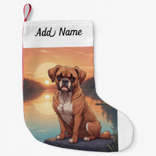Boxerhund Liten Julstrumpa