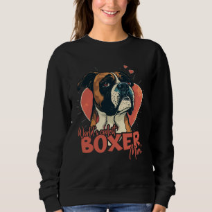 Boxerhund med hjärtdesign Coolaste Boxermamma T Shirt