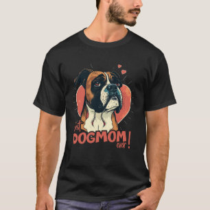 Boxerhund med hjärtdetalj Bästa hundmamma T Shirt