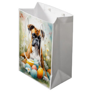 Boxerhund med påskägg semester