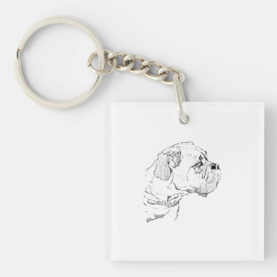 Boxerhund - minimalistisk illustration för hundäls