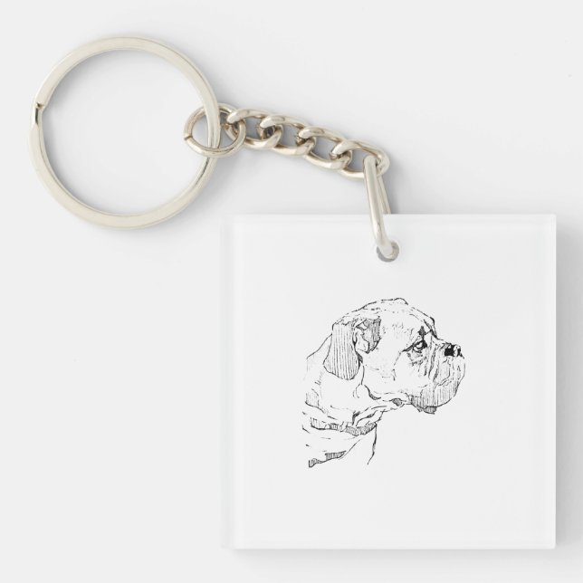 Boxerhund - minimalistisk illustration för hundäls (Framsidan)