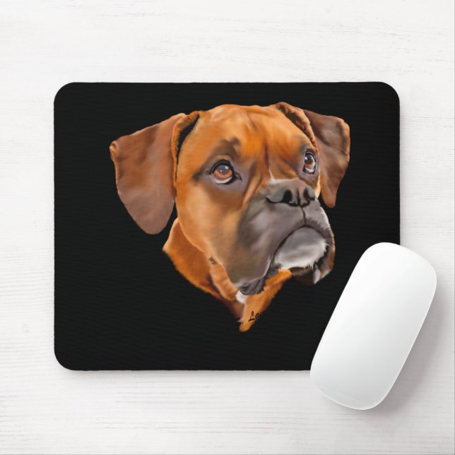 Boxerhund Musmatta (Med mus)