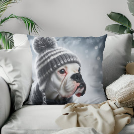 Boxerhund på vintern kudde