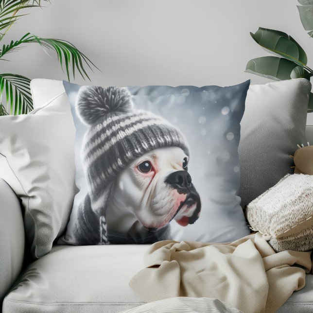 Boxerhund på vintern kudde (Skapare uppladdad)