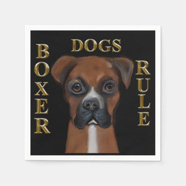 Boxerhund Pappersservett (Framsidan)