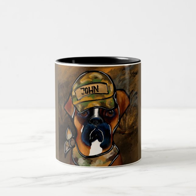 Boxerhund Två-Tonad Mugg (Center)