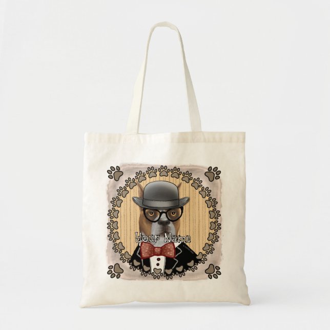 Boxerhund  tygkasse (Framsidan)