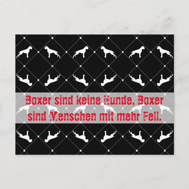 Boxerhund vykort (Framsida)