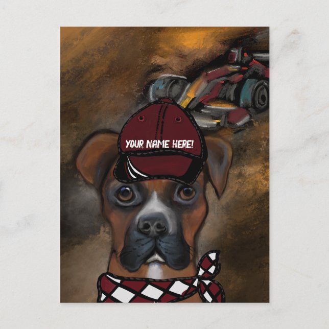 Boxerhund Vykort (Framsida)