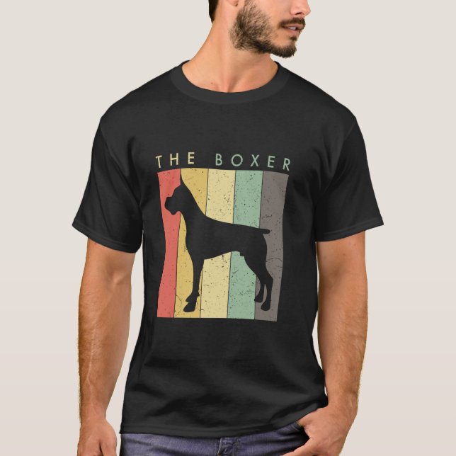 Boxerhunden - Retro Vintage Boxer T Shirt (Framsida)