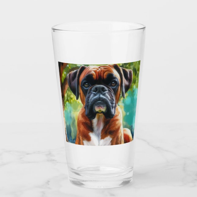 Boxerhund🐾Vicka Rumpor & Svansvagg Glaskopp (Framsida)