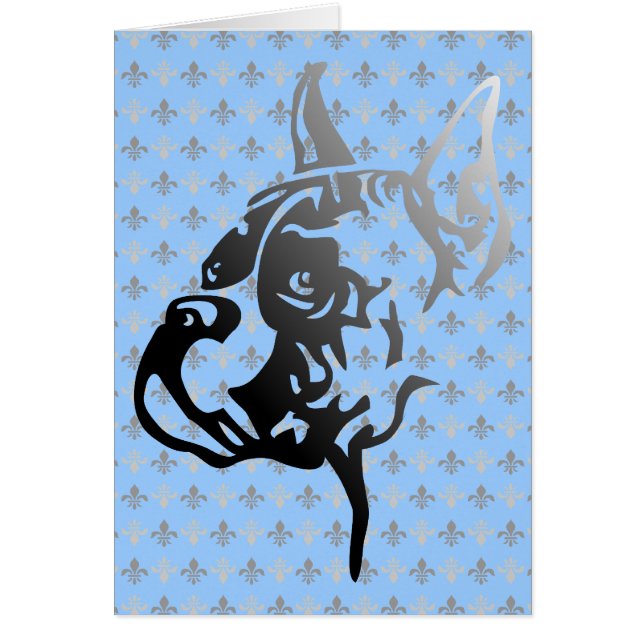 Boxerkronhuvud Hälsningskort (Framsidan)