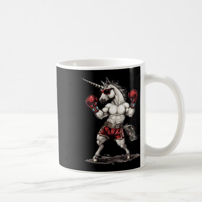 Boxermajs med boxing-handskar med fickboxning funn kaffemugg (Höger)