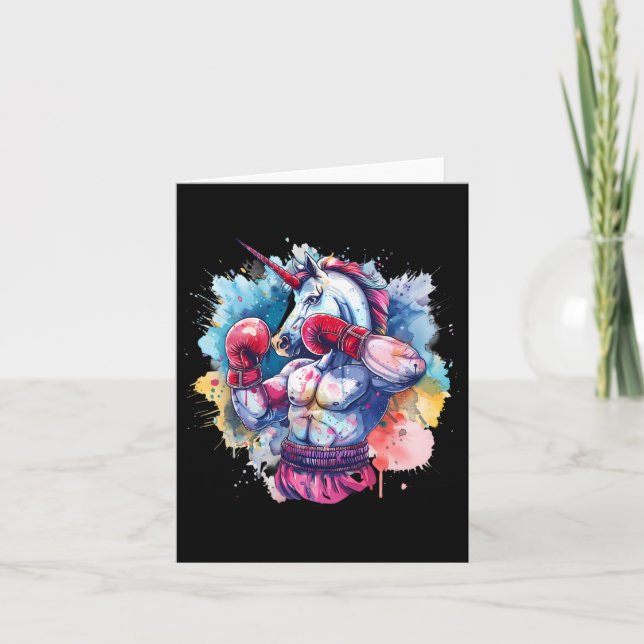 Boxermajs med boxing-handskar med fickboxning funn kort (Framsida)