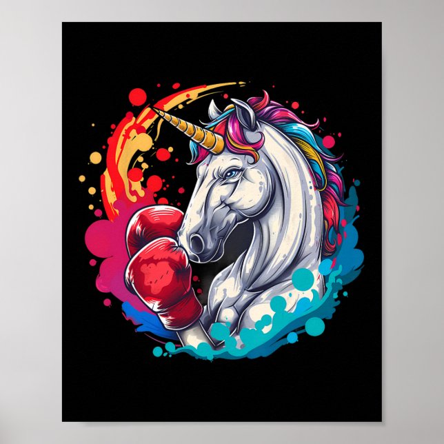 Boxermajs med boxing-handskar med fickboxning funn poster (Framsidan)