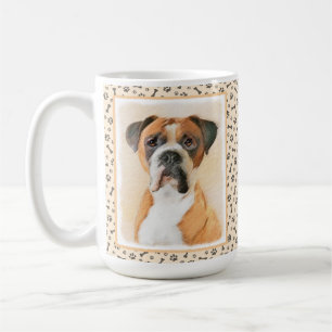 Boxermålning av obeskurna ursprungliga djurkonst kaffemugg