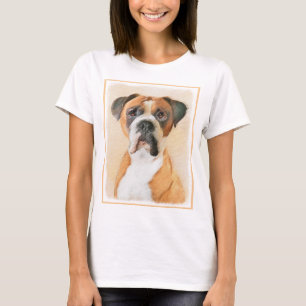 Boxermålning av obeskurna ursprungliga djurkonst t shirt