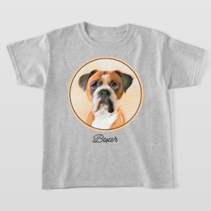 Boxermålning av obeskurna ursprungliga djurkonst t shirt